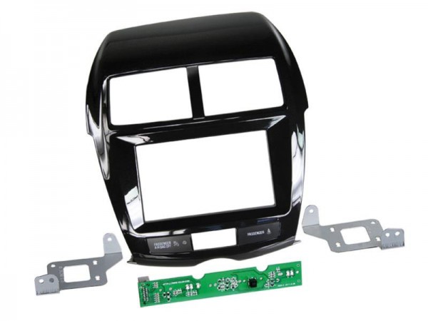 2-DIN Radioblende Citroen C4 / Peugeot 4008 Klavierlack / schwarz