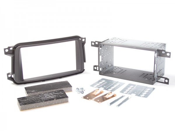 Radioblende SMART Fortwo (C/A451) ab 2010-15 2DIN schwarz Installer Kit