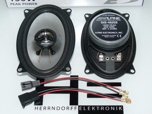 Alpine Lautsprecher Set passend für VW Golf 2 Seitenstege hinten