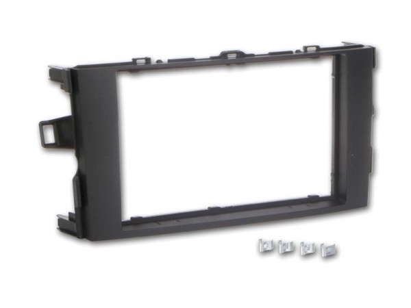 Radioblende TOYOTA Auris (E150) ab 2006-12 2DIN mit Fach black