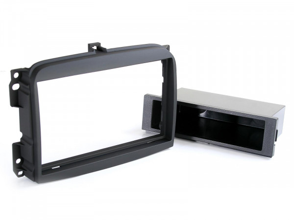 Radioblende Fiat 500 L ab 2012 2DIN mit Fach schwarz