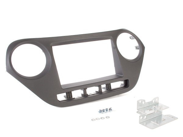 Radioblende HYUNDAI i10 (IA) ab 2013 2DIN schwarz Installer Kit
