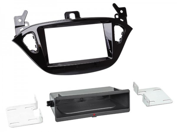 2-DIN Radioblende Inbay® Opel Adam / Corsa (E) > Klavierlack / schwar