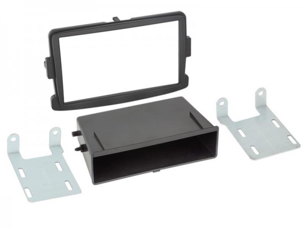 2-DIN Radioblende mit Fach Dacia / Opel / Renault black