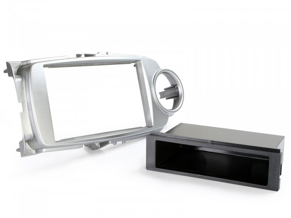 Radioblende Toyota Yaris ab 2011 2DIN mit Fach silber