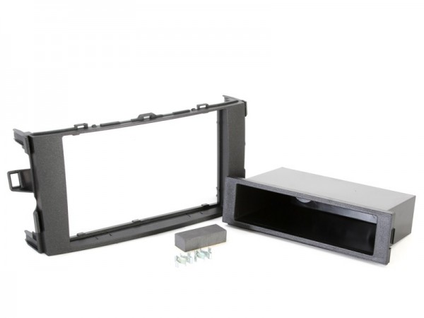 Radioblende Toyota Auris ab 2007-12 2DIN mit Fach metallicgrau