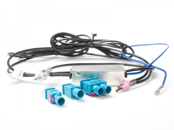 Antennenadapter Phantom FAKRA (M) Set auf DIN (M) 12V VW Golf VII 1,2m Kabell