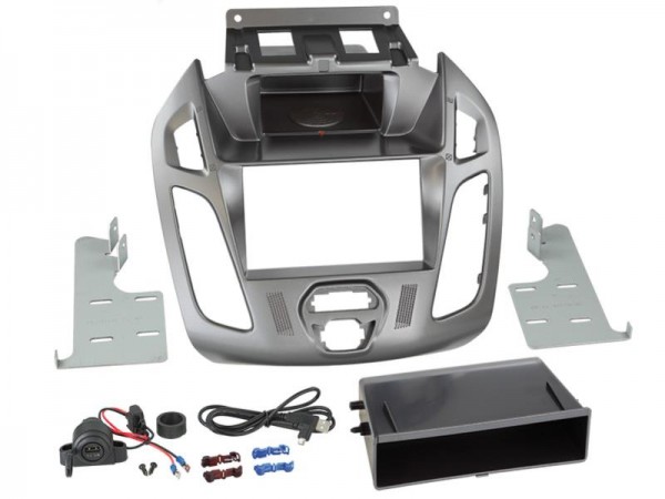 2-DIN Radioblende Ford Transit Connect/Tourneo Inbay® phönix silber