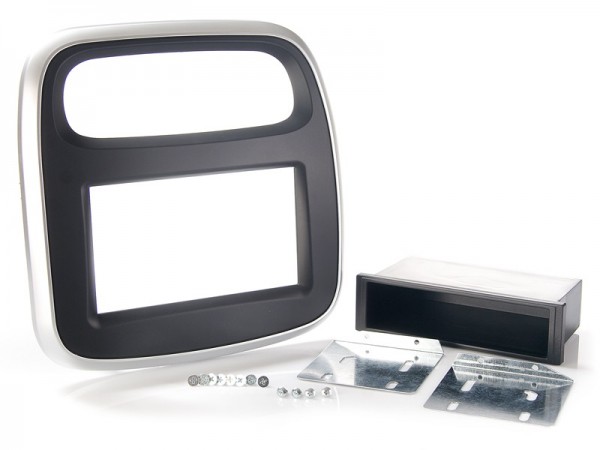 Radioblende Fiat, Nissan NV, Opel Vivaro, Renault Trafic >14 2DIN bicolor sw/si