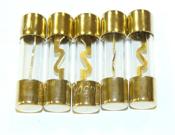 AGU Glassicherung vergoldet 40 Ampere 5er Pack