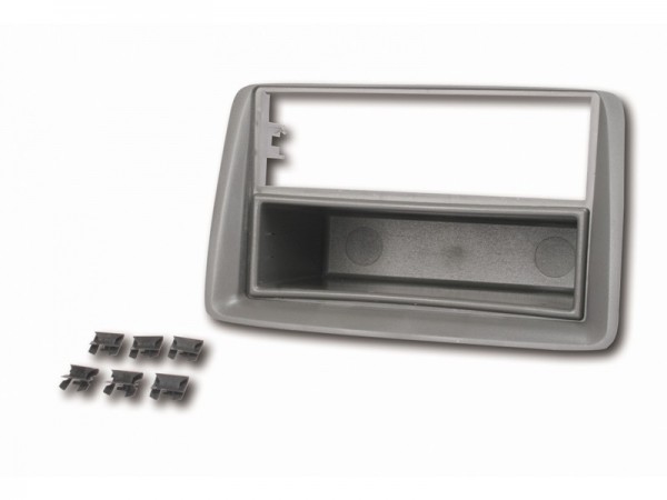 Radioblende Fiat Panda 2003-12 2DIN mit Fach dunkelgrau