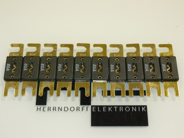 ANL Sicherung 80A Ampere Metallstreifensicherung 10er Pack