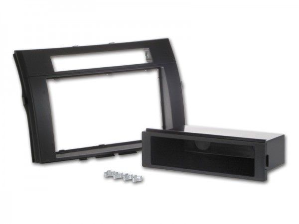 Radioblende Toyota Corolla Verso ab 2004-09 2DIN schwarz mit Fach