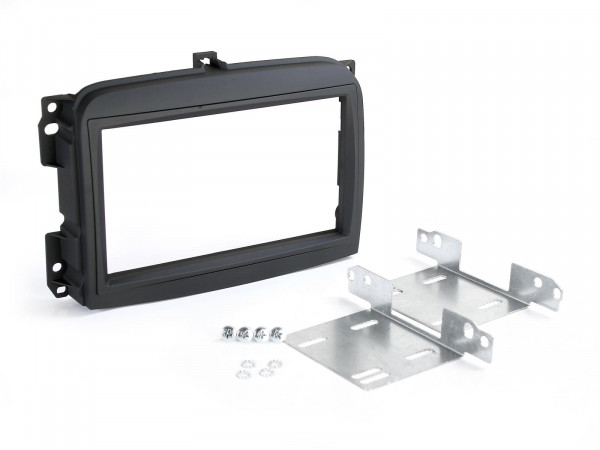 Radioblende Fiat 500 L ab 2012 2DIN schwarz Installer Kit
