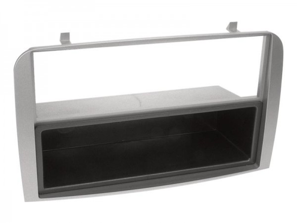 2-DIN Radioblende mit Fach Alfa Romeo 147 / GT silber