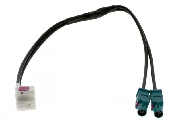 Antennenadapter mit 90 Grad Doppel FAKRA(F) - 1 x FAKRA(M) mit 19 cm Kabel