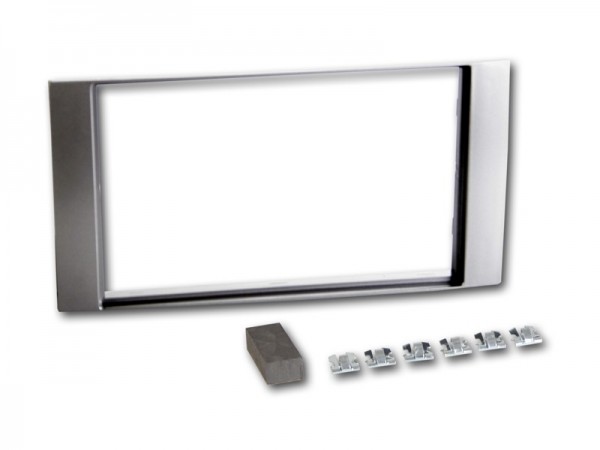 Radioblende FORD Focus Mondeo Fiesta C+SMax Transit ab 04 2DIN silber