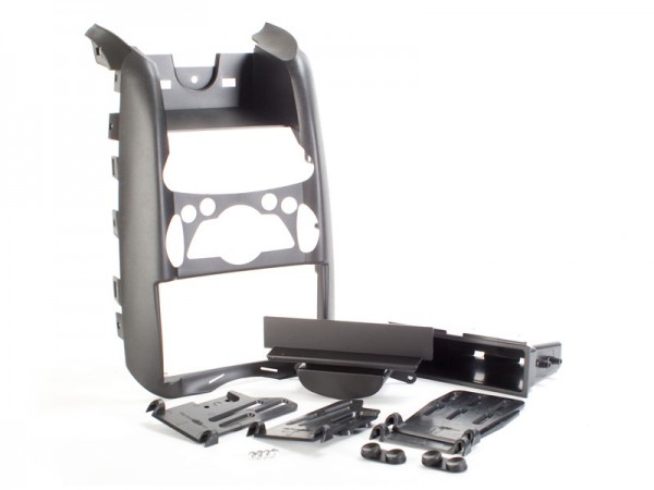 Radioblende MINI R55 R56 R57 ab Baujahr 2007 für 2 DIN Autoradios, schwarz