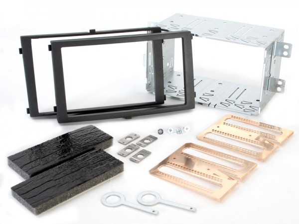 Radioblende Ssangyong Rexton II ab 2006 2DIN schwarz Installer Kit