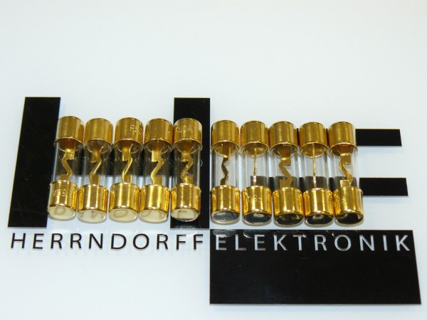 AGU Glassicherungen vergoldet 80 Ampere 10er Pack