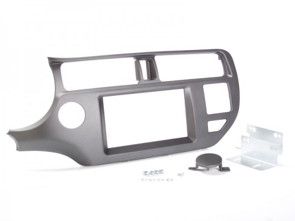Radioblende Kia Rio ab 2011 2DIN schwarz Installer Kit