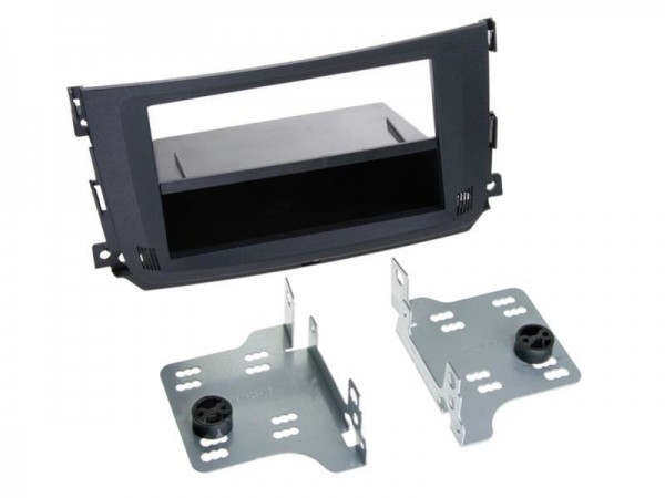 2-DIN Radioblende mit Fach Smart ForTwo 2010 > schwarz