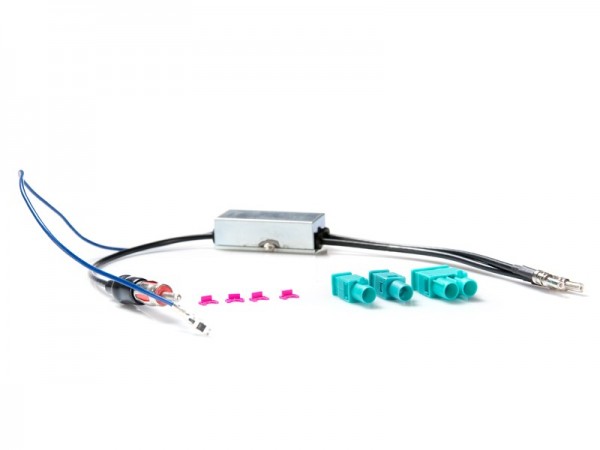 Antennenadapter Phantom FAKRA (M) Set auf DIN (M) 12V zwei Antennen