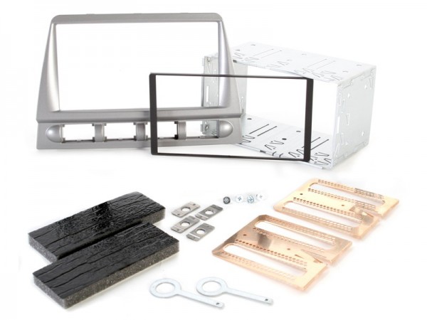 Radioblende KIA Picanto (BA) 2004-08 2DIN silber Installer Kit