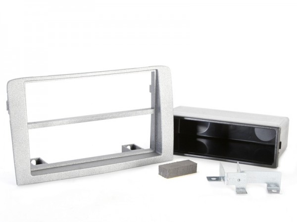 Radioblende LANCIA Musa (350) ab 2004-12 Idea 2DIN mit Fach silber