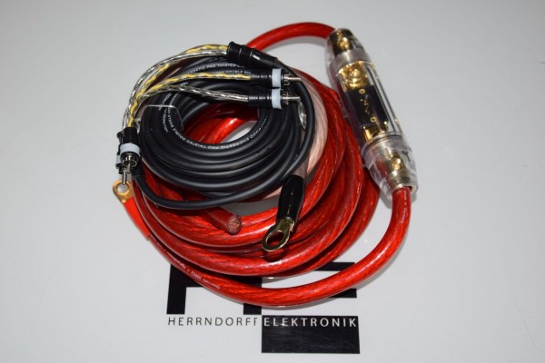 OFC Kupfer Kabelset 35mm² inkl. 2 Kanal Cinchkabel