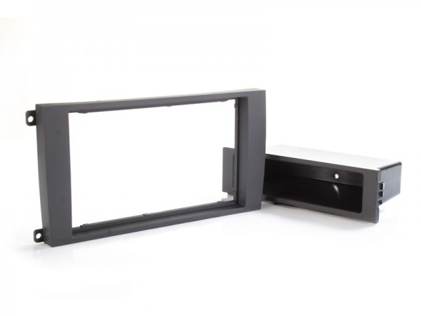 Radioblende PORSCHE Cayenne 2002-10 2DIN mit Fach schwarz