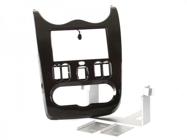 Radioblende DACIA Duster Logan Sandero ab 2011 2DIN dark brown shiny