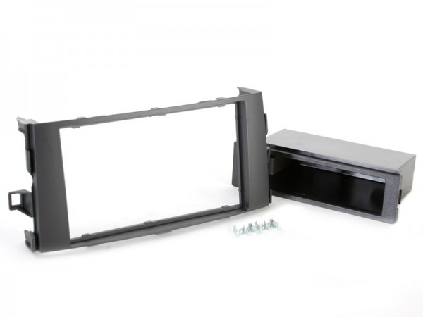 Radioblende TOYOTA Auris (E150) ab 2006-12 2DIN mit Fach dark grey
