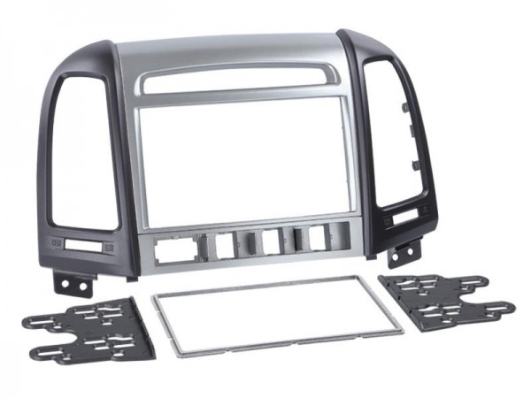 2-DIN Radioblende Hyundai Santa Fe 2011-> > silber/schwarz