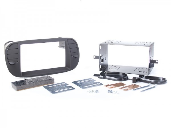 Radioblenden KIT FIAT 500 matt schwarz SOFT TOUCH