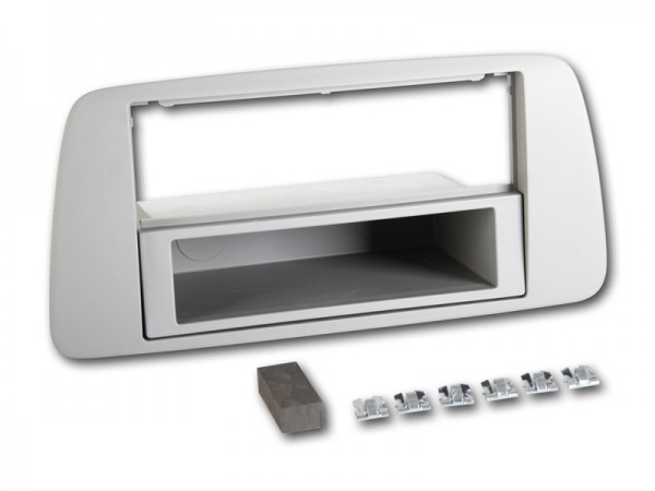 Radioblende Seat Ibiza 2008-13 2DIN mit Fach lichtgrau