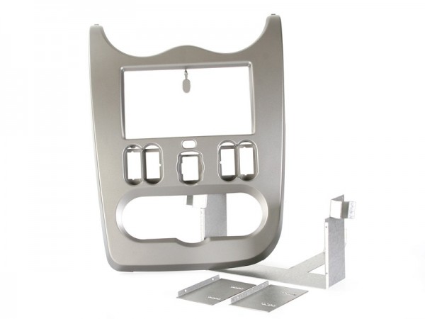 Radioblende Dacia Duster, Logan, Sandero ab 2011 2DIN dunkelsilber